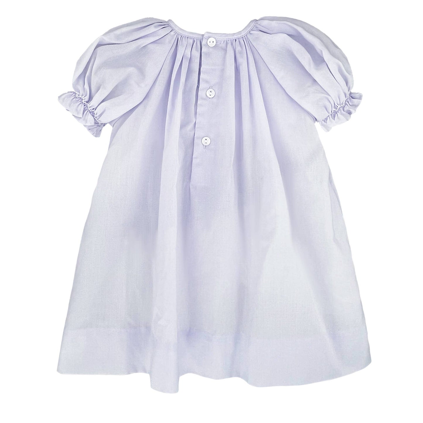 Daygown with Raglan Sleeves and Embroidered Hem: 9 Month / Lavender