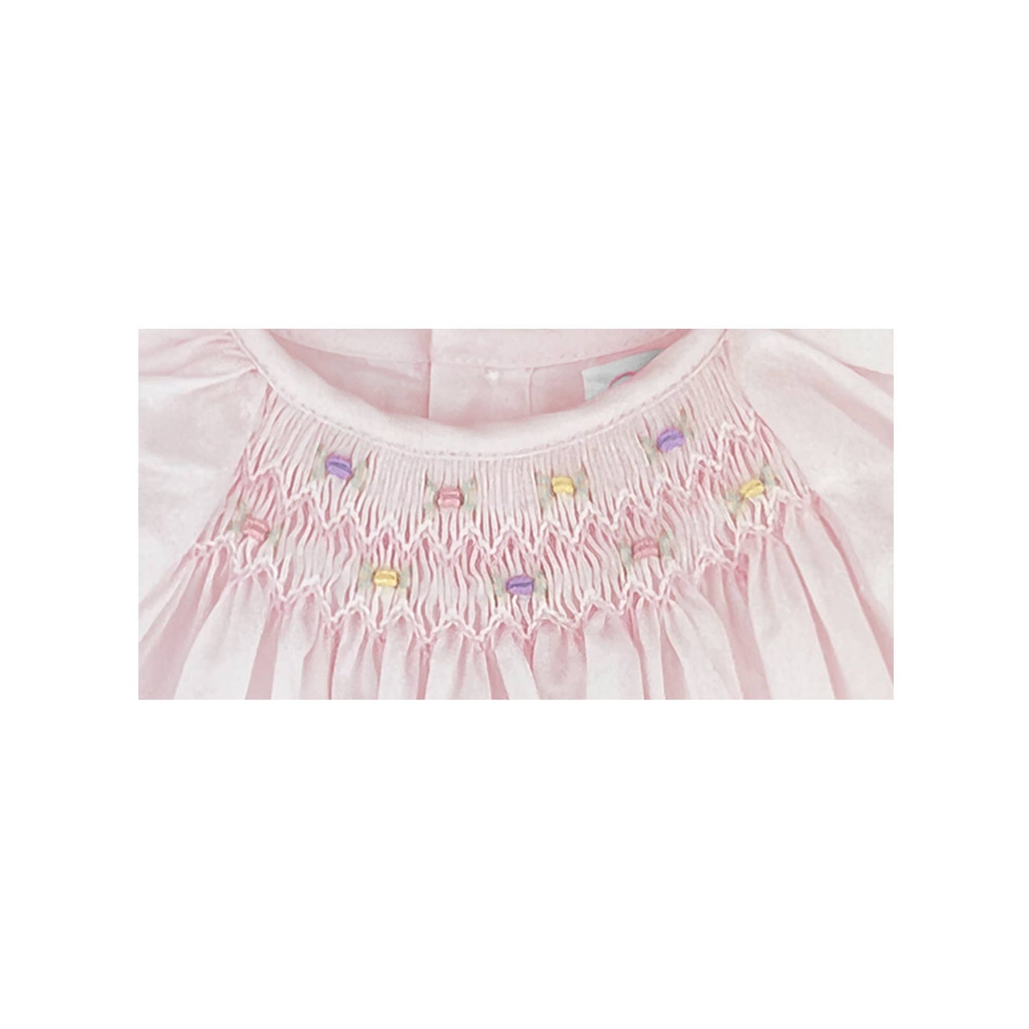 Daygown with Raglan Sleeves and Embroidered Hem: 9 Month / Lavender