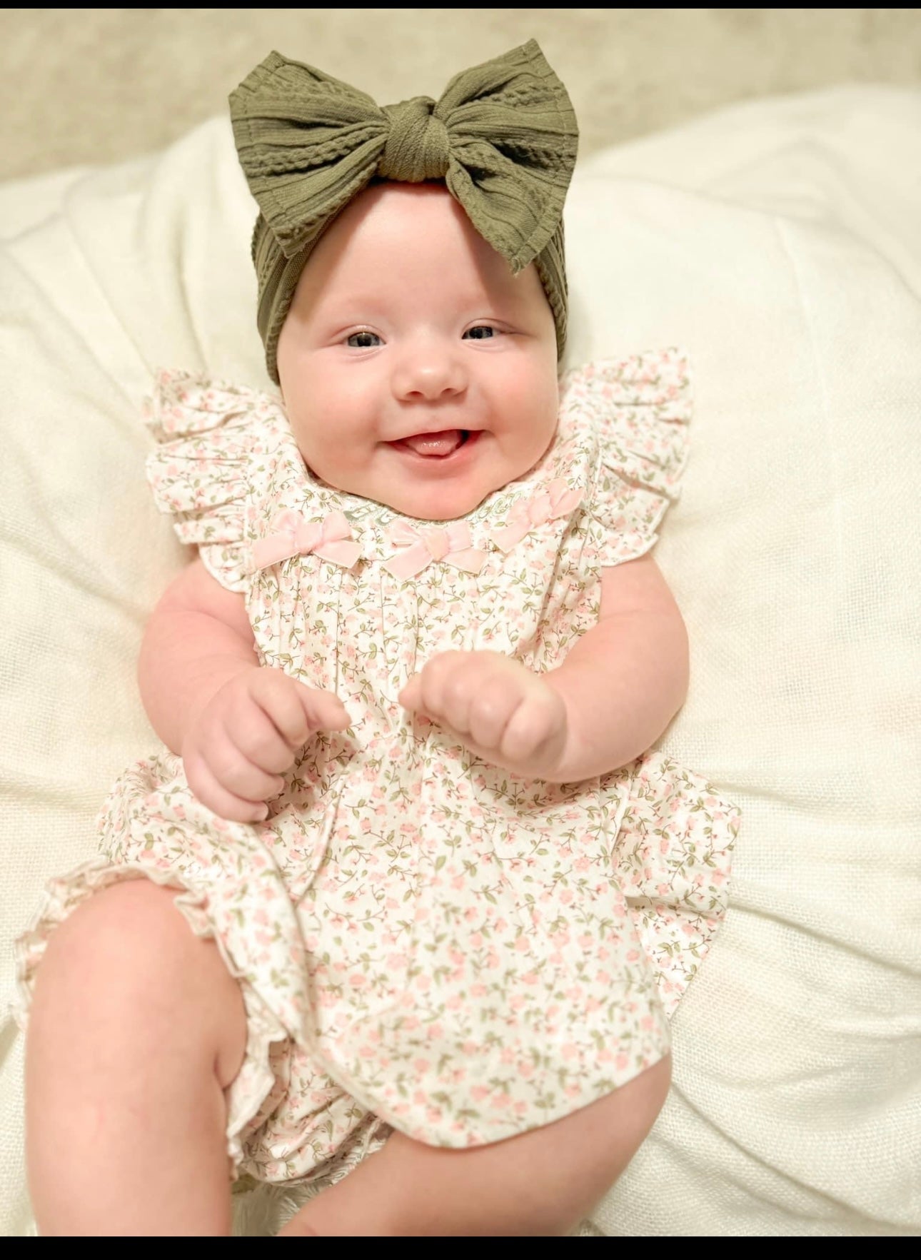 Blush Floral Bow Top + Bloomers: 4T