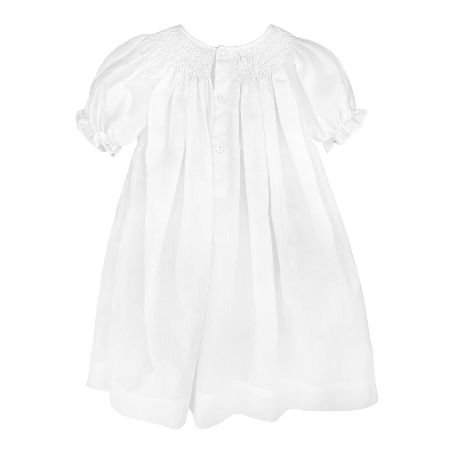 Smocked Daygown with Raglan Embroidery: Newborn / Pink