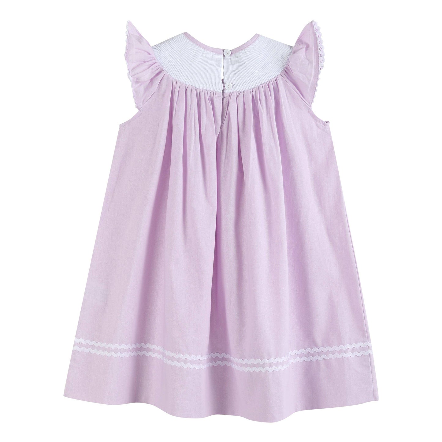 Purple Fairy Castle Smocked Bishop Dress: 6Y