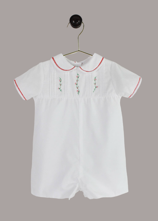 Christmas Light Embroidered Romper: 24 Month