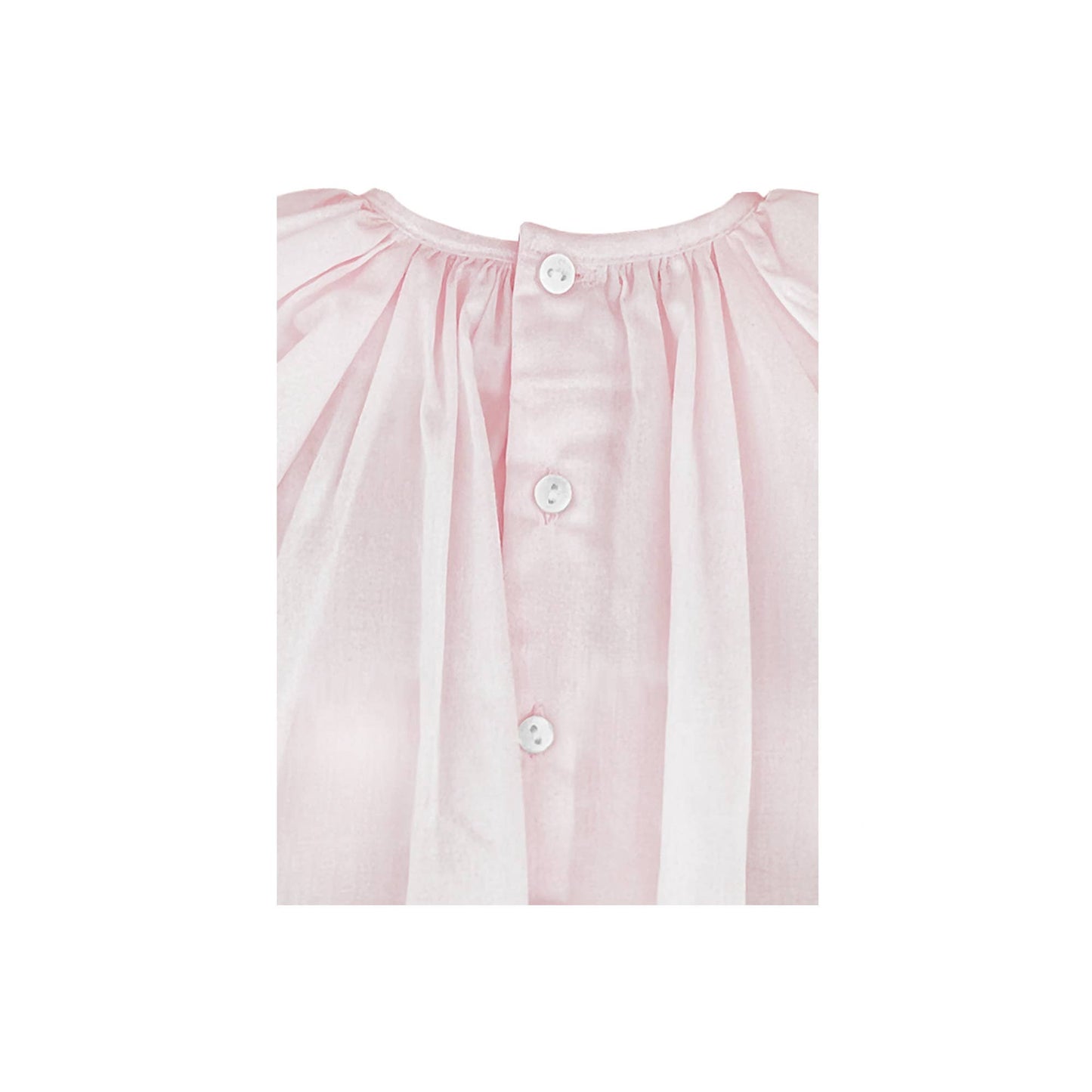 Daygown with Raglan Sleeves and Embroidered Hem: Preemie / Pink