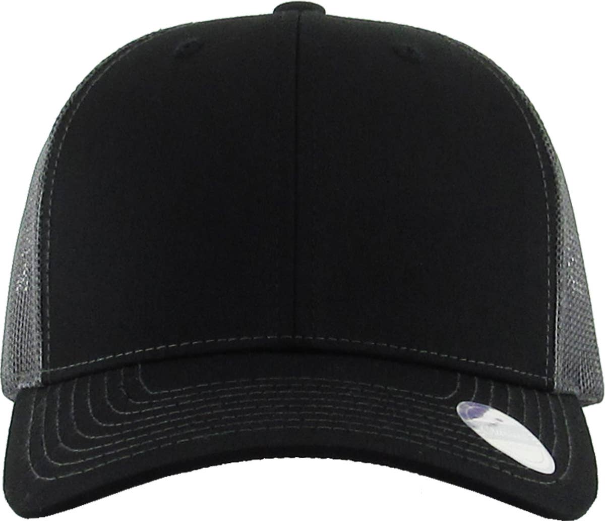 CLASSIC 6 PANEL MESH BACK: LGY-BLK