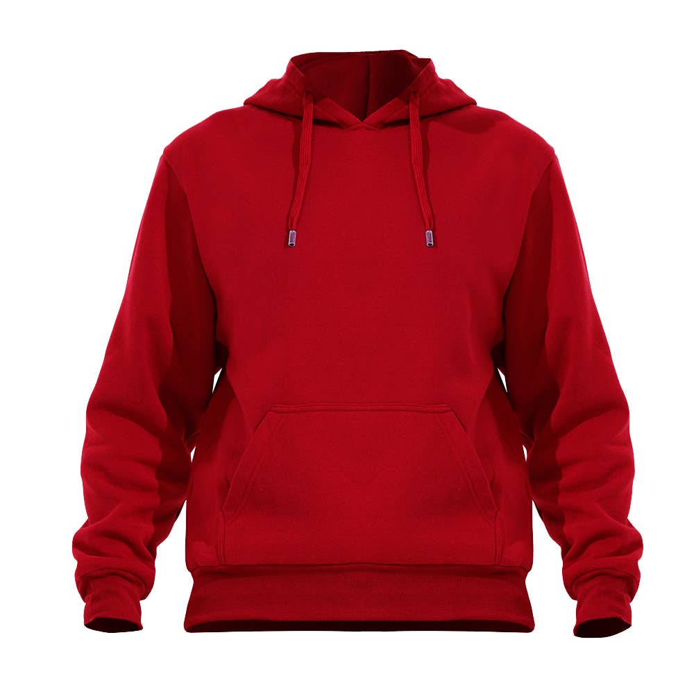 Men's Fleece Lined Pullover Hoodie: Dark Grey / S