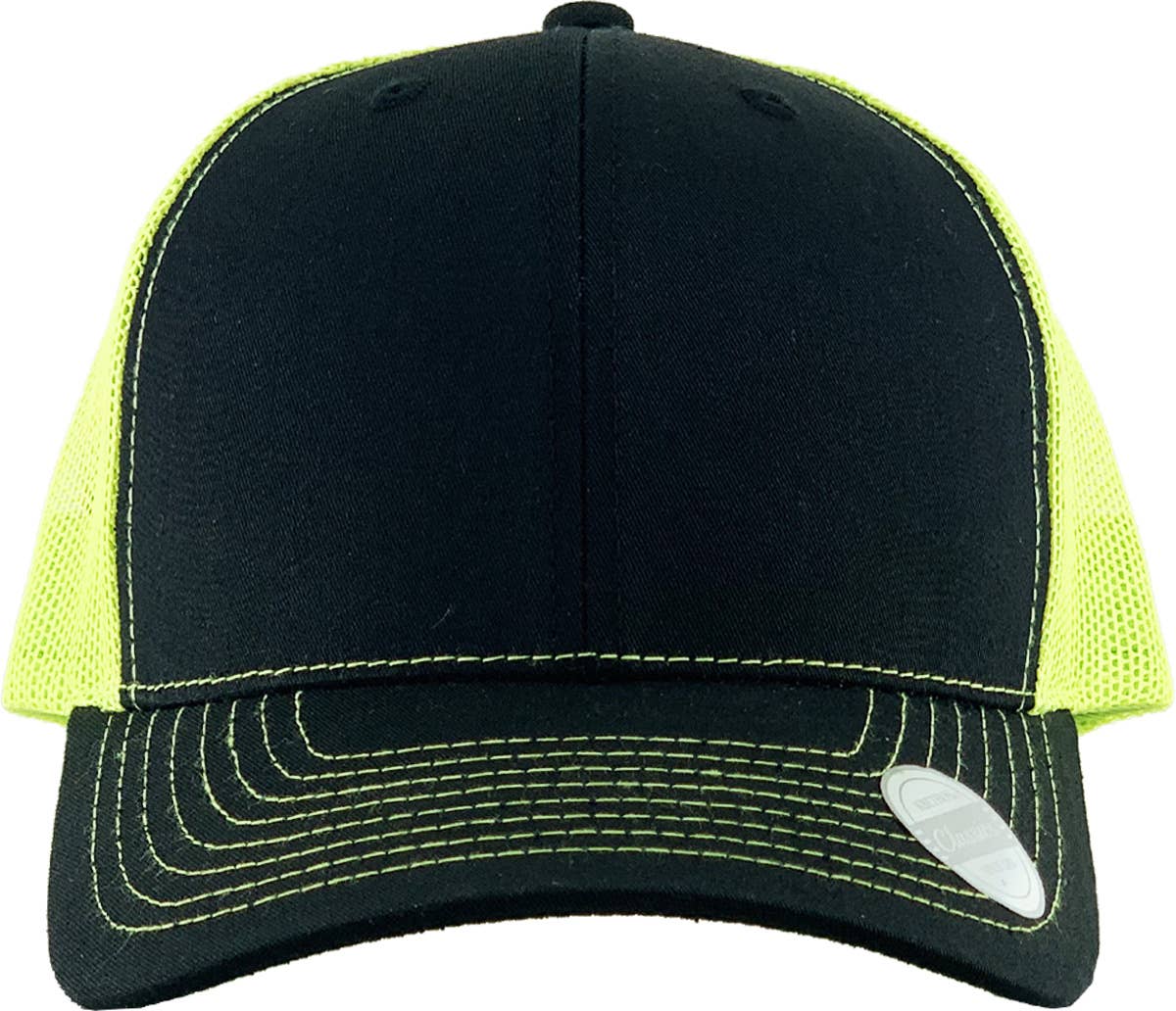 CLASSIC 6 PANEL MESH BACK: LGY-BLK