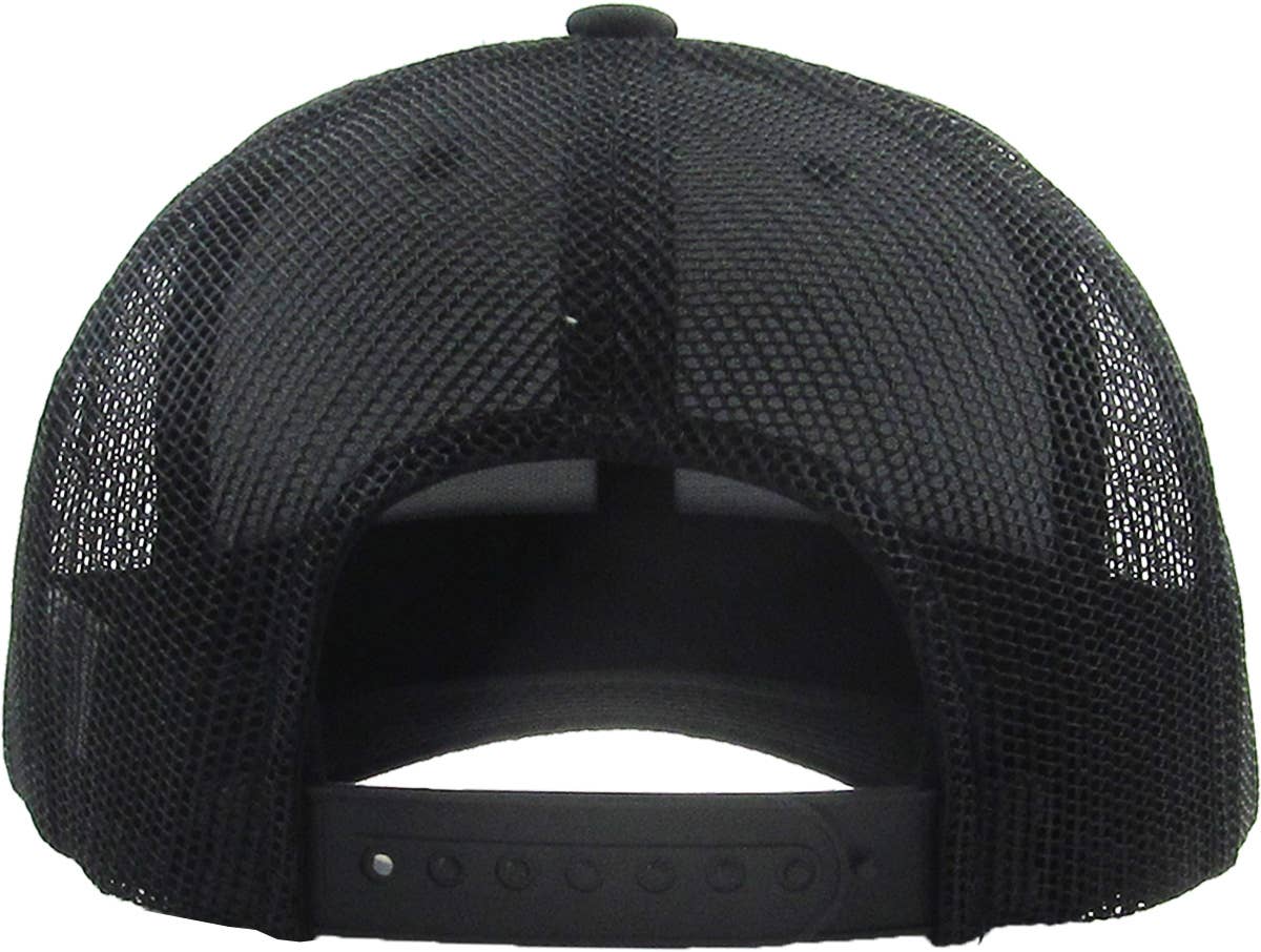 CLASSIC 6 PANEL MESH BACK: LGY-BLK