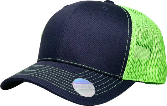 CLASSIC 6 PANEL MESH BACK: NAV-NGRN