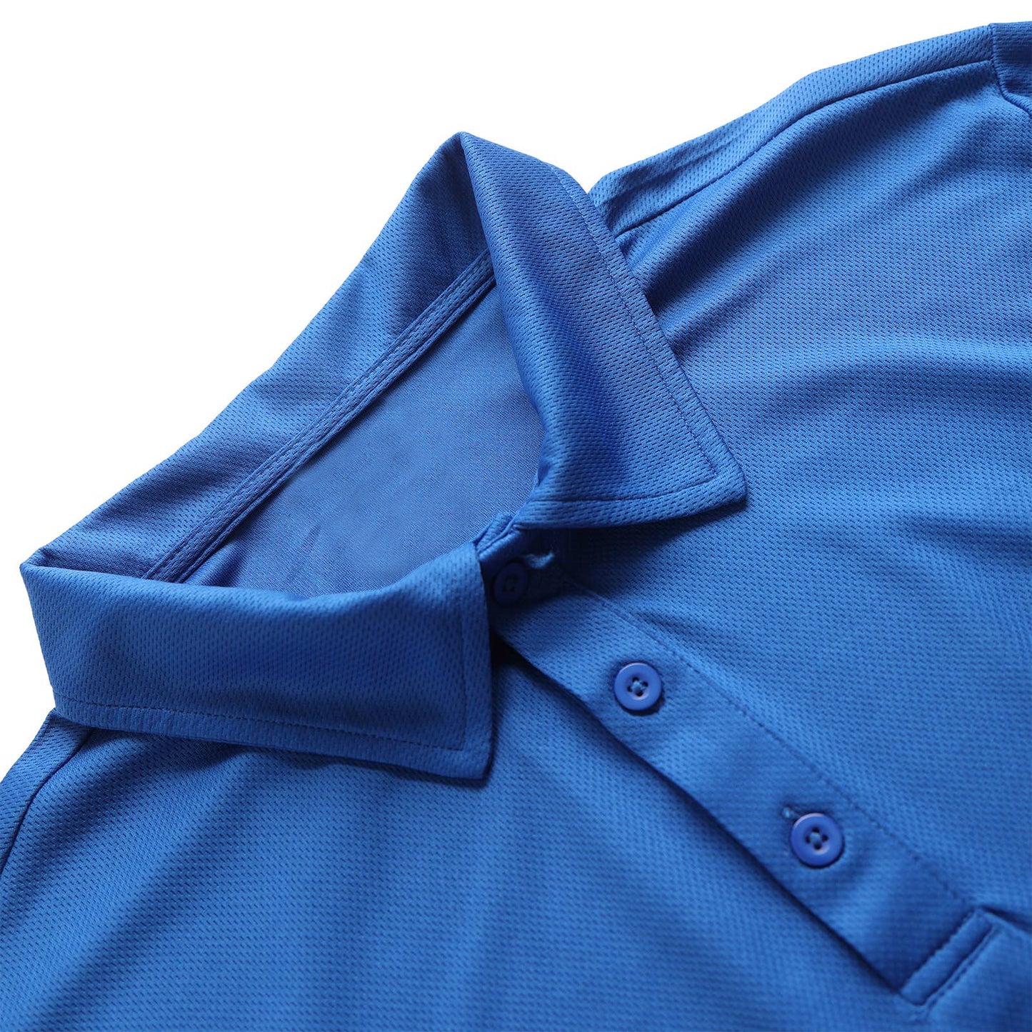 LeeHanTon Men's Solid Polo Shirt: Royal Blue / XL