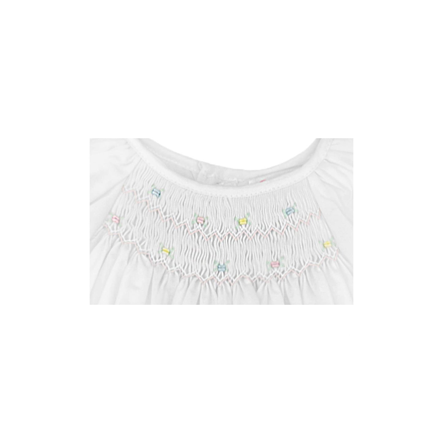 Daygown with Raglan Sleeves and Embroidered Hem: 6 Month / Pink