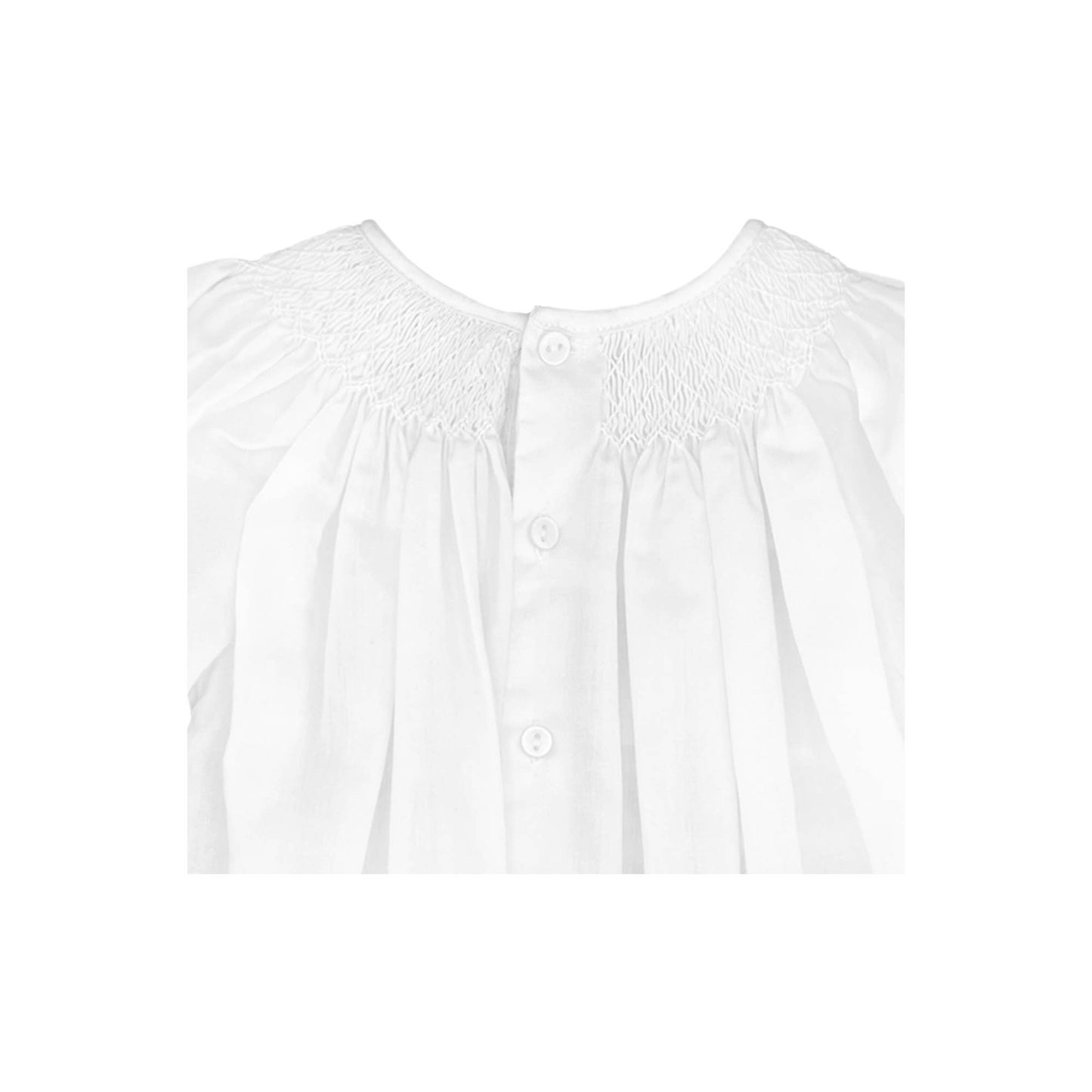 Smocked Daygown with Raglan Embroidery: Newborn / Pink