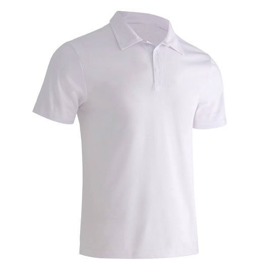 LeeHanTon Men's Solid Polo Shirt: White / 3XL