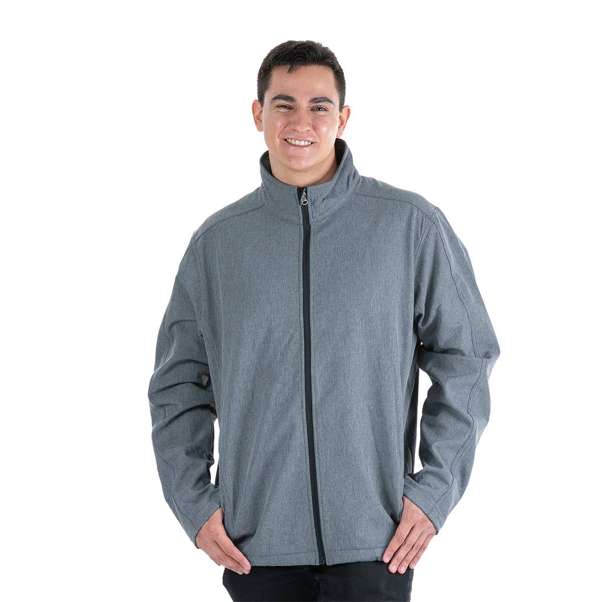 LeeHanTon Men’s Micro Fleece Lined Core Shell Jacket: Black / Large