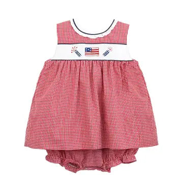 Fourth of July Embroidered Dress 18 months, 24 months