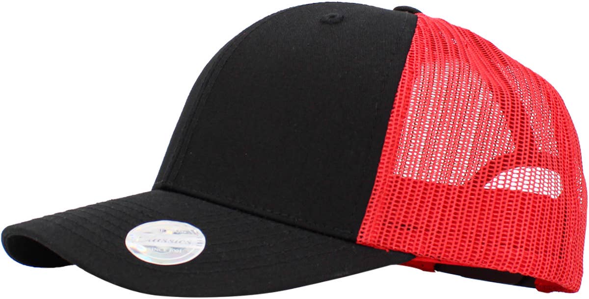 CLASSIC 6 PANEL MESH BACK: LGY-BLK