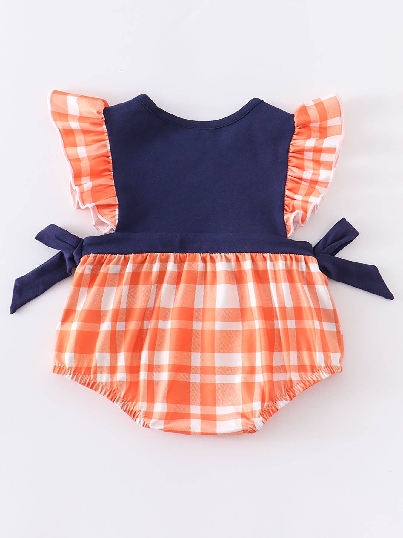 Easter Carrot Applique Ruffle Baby Romper: 3M