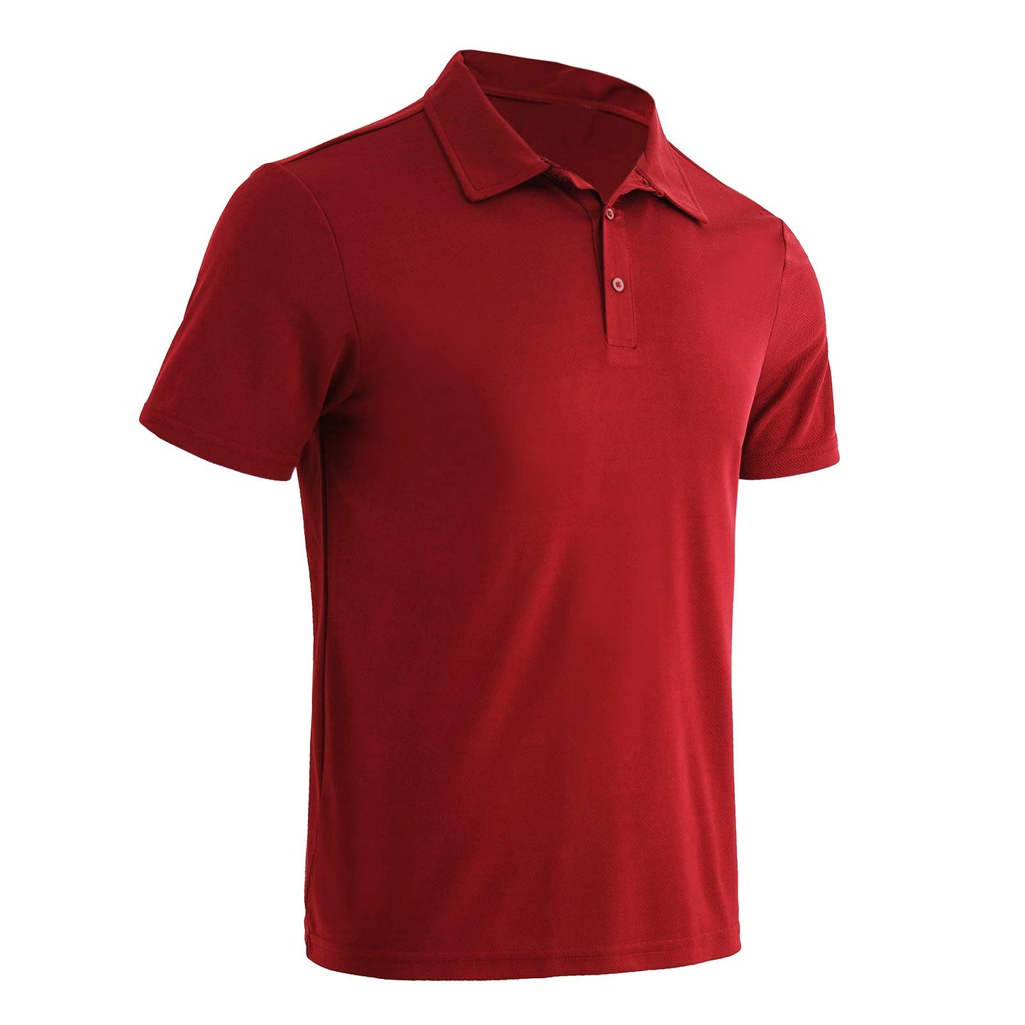 LeeHanTon Men's Solid Polo Shirt: Burgundy / 2XL