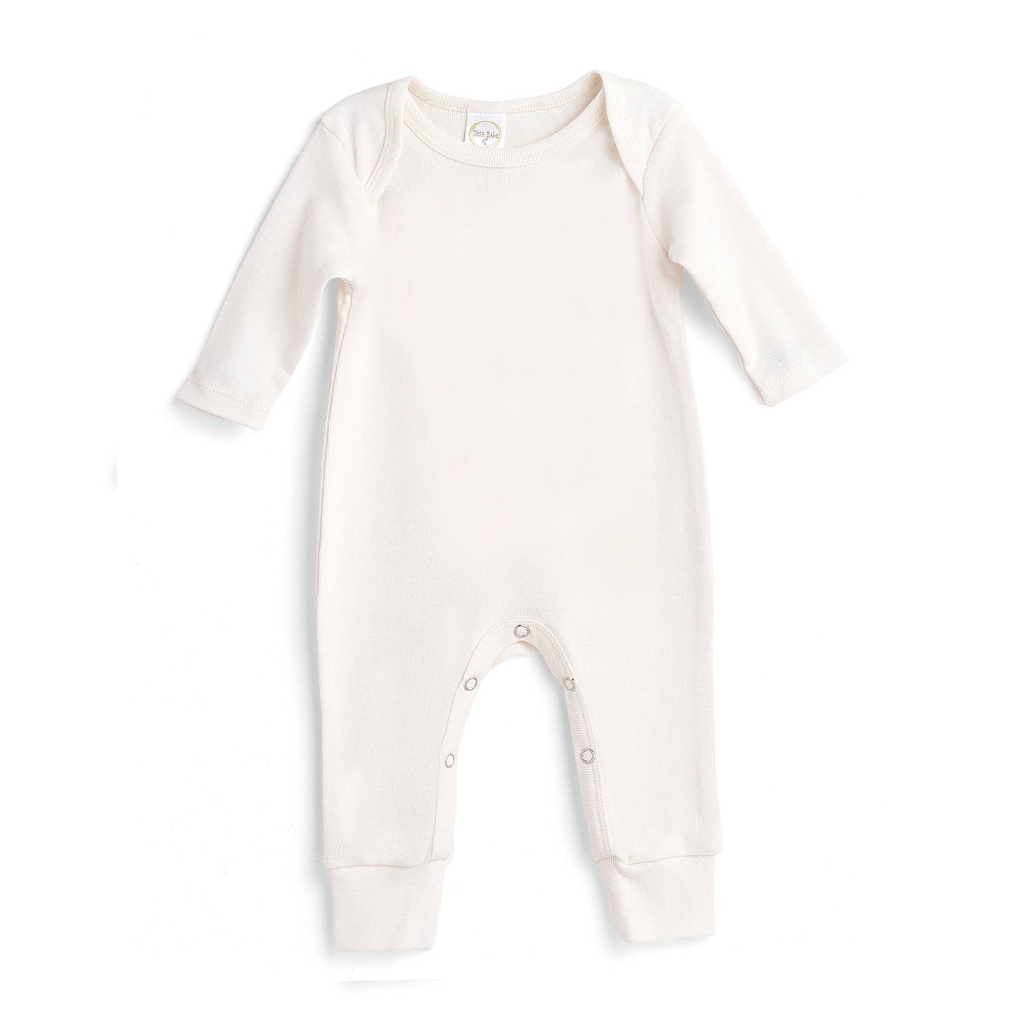 Baby Girl's Cotton Rompers: Solid Ivory / 6-12