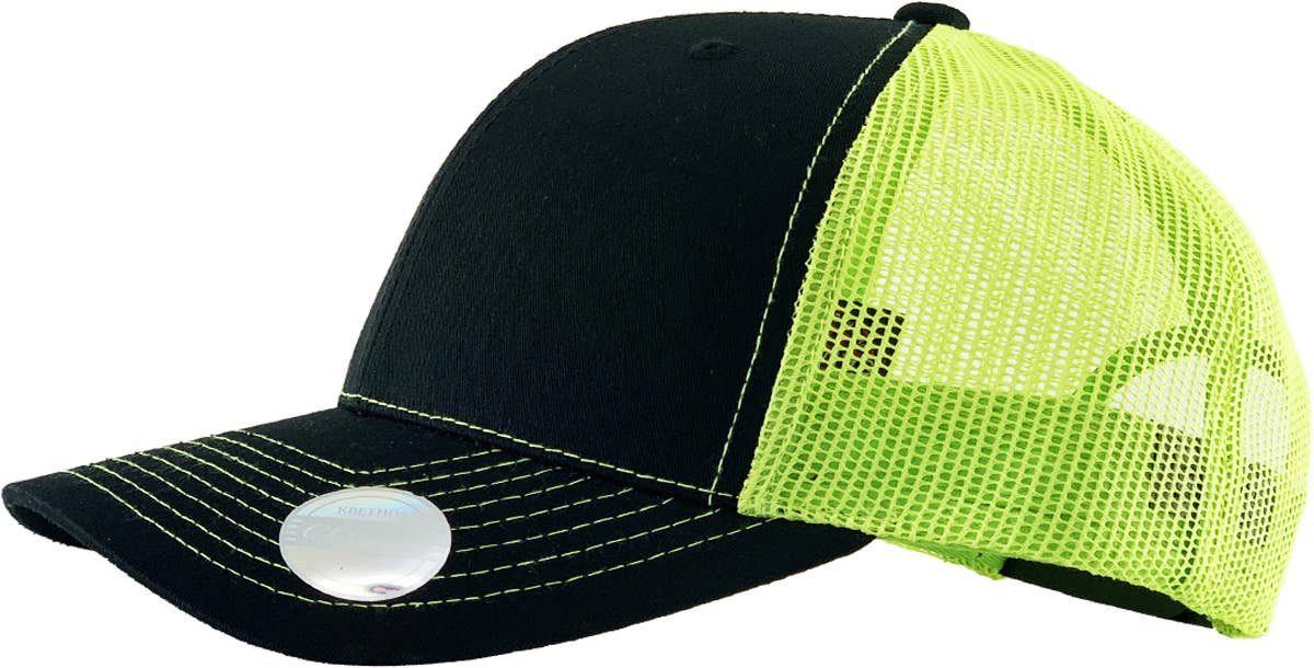 CLASSIC 6 PANEL MESH BACK: LGY-BLK