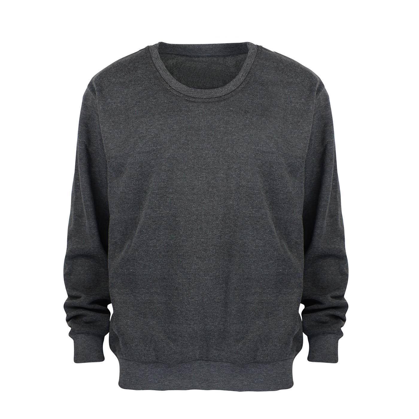 LeeHanTon Men's Crew Neck Soft Fleece Pullover Sweatshirt: Black / M