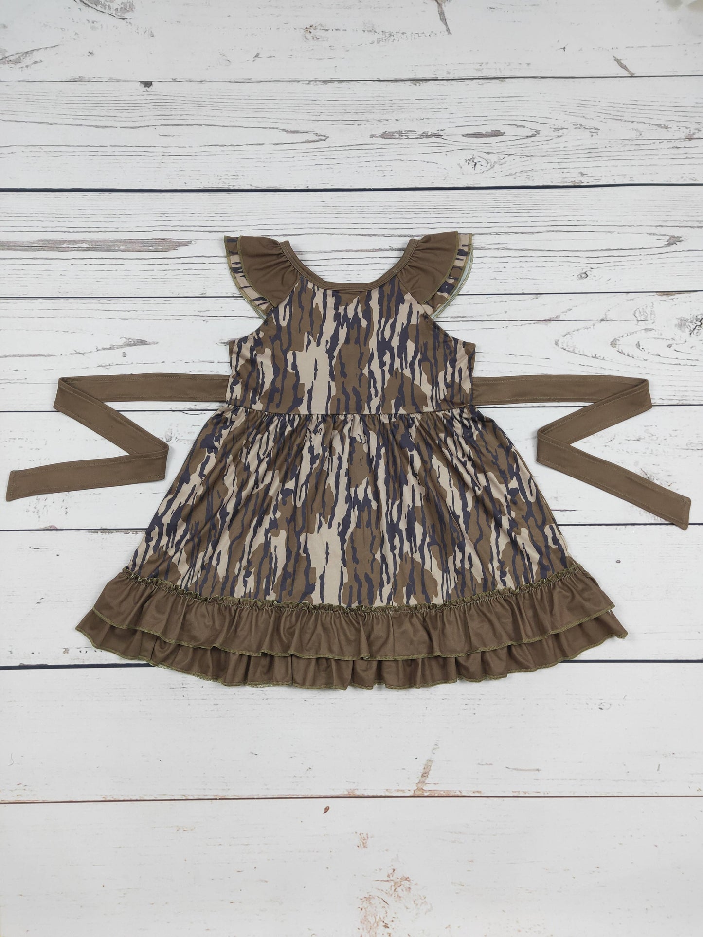 Camouflage Baby Girl Dress With Belt: 12-18M