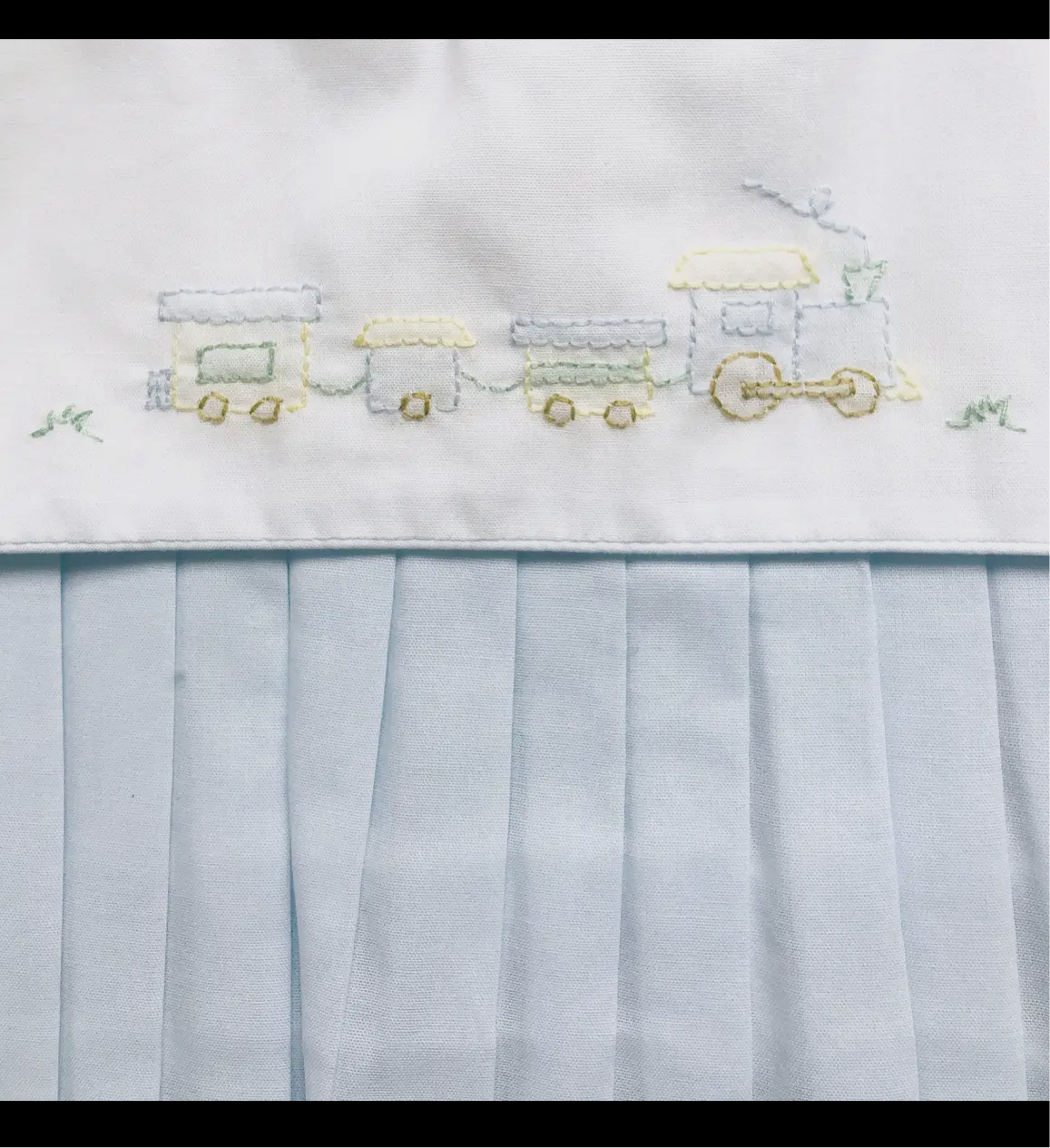 Romper with Train Embroidery Newborn