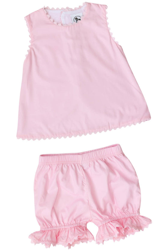 Rosie Scallop Trim Swing Back Bloomer Set: 6 Month