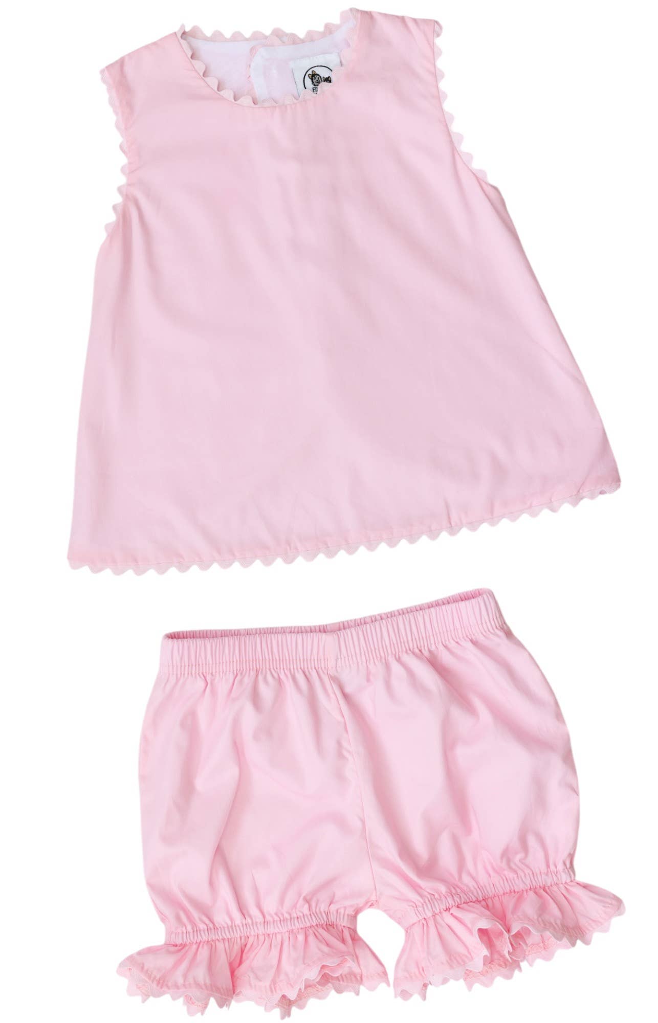 Rosie Scallop Trim Swing Back Bloomer Set: 12 Month