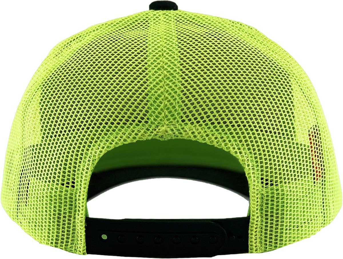 CLASSIC 6 PANEL MESH BACK: LGY-BLK