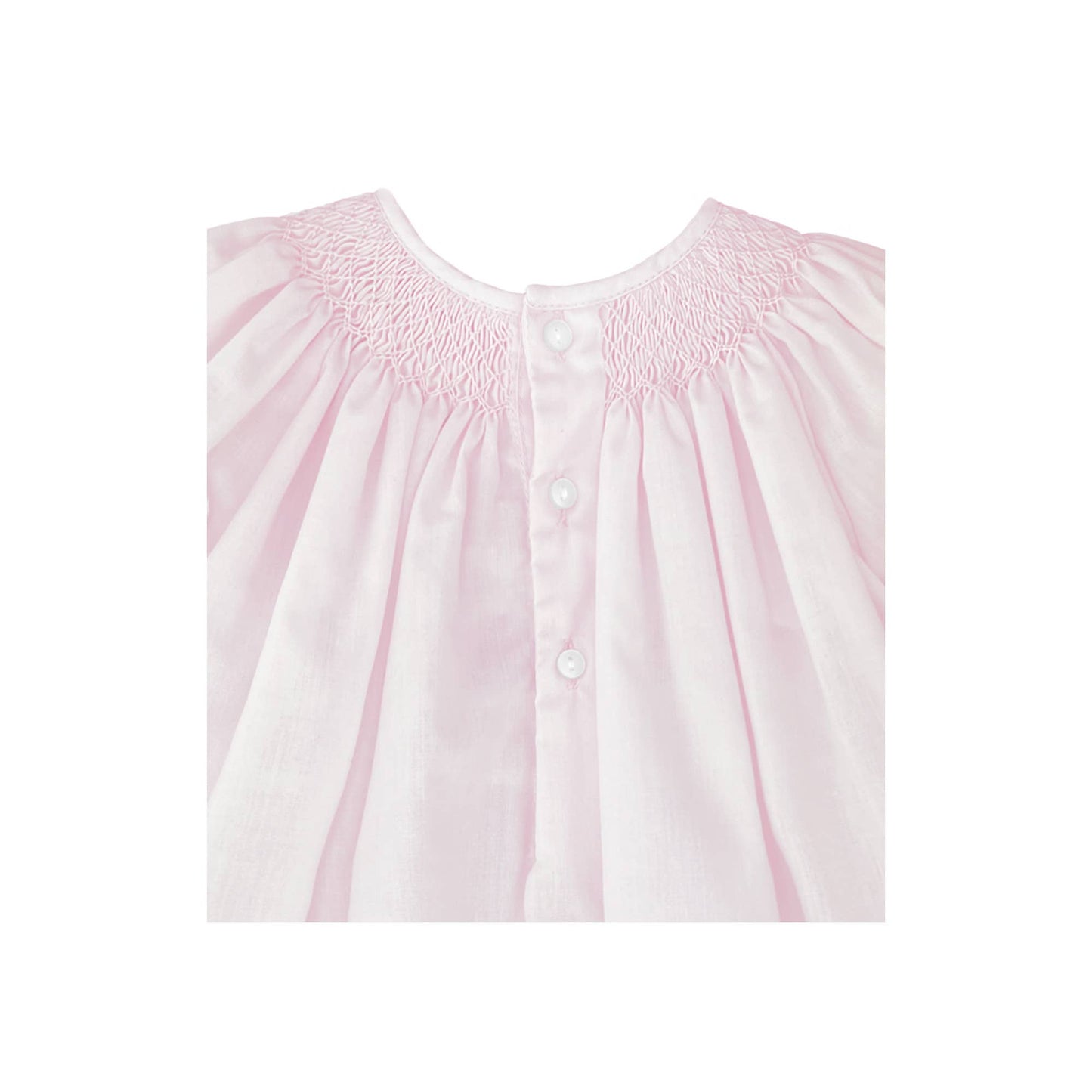 Smocked Daygown with Raglan Embroidery: Newborn / Pink