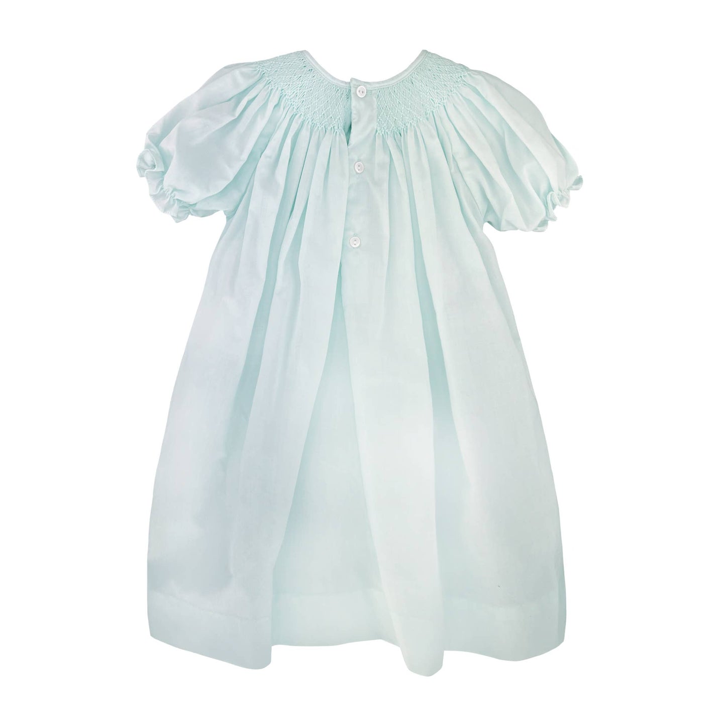 Smocked Daygown with Raglan Embroidery: Newborn / Pink