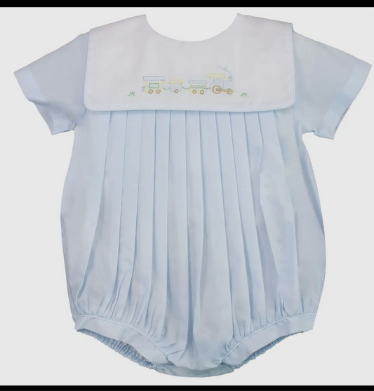 Romper with Train Embroidery Newborn