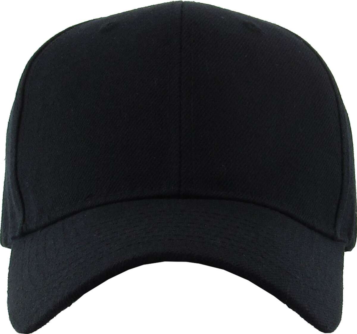 Solid Velcro Baseball Cap: Black