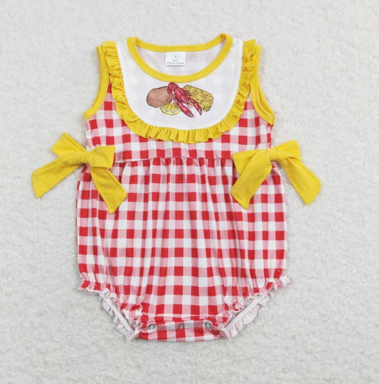 Crawfish Romper 0-3 months, 6-9 months, 12-18 months