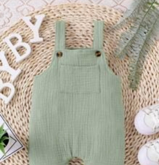 Baby boy front pocket overalls