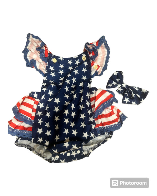 Fourth of July Romper 6-12 months