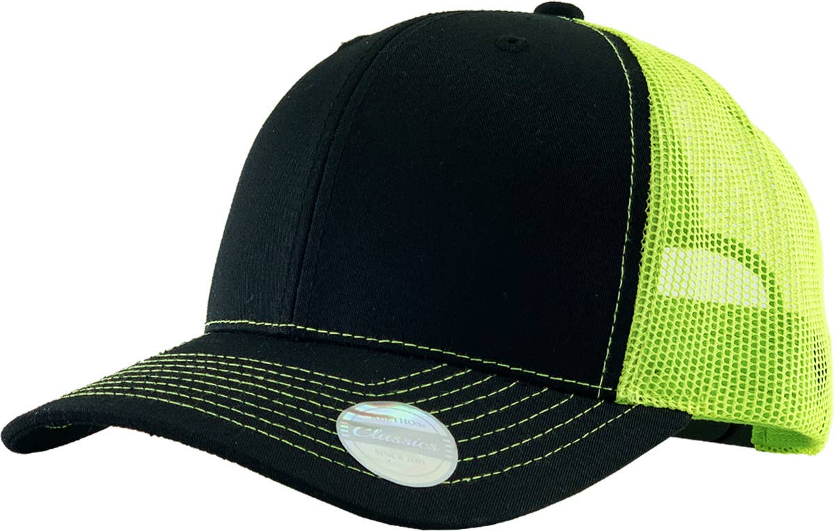 CLASSIC 6 PANEL MESH BACK: LGY-BLK