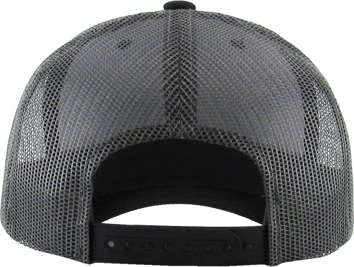 CLASSIC 6 PANEL MESH BACK: LGY-BLK