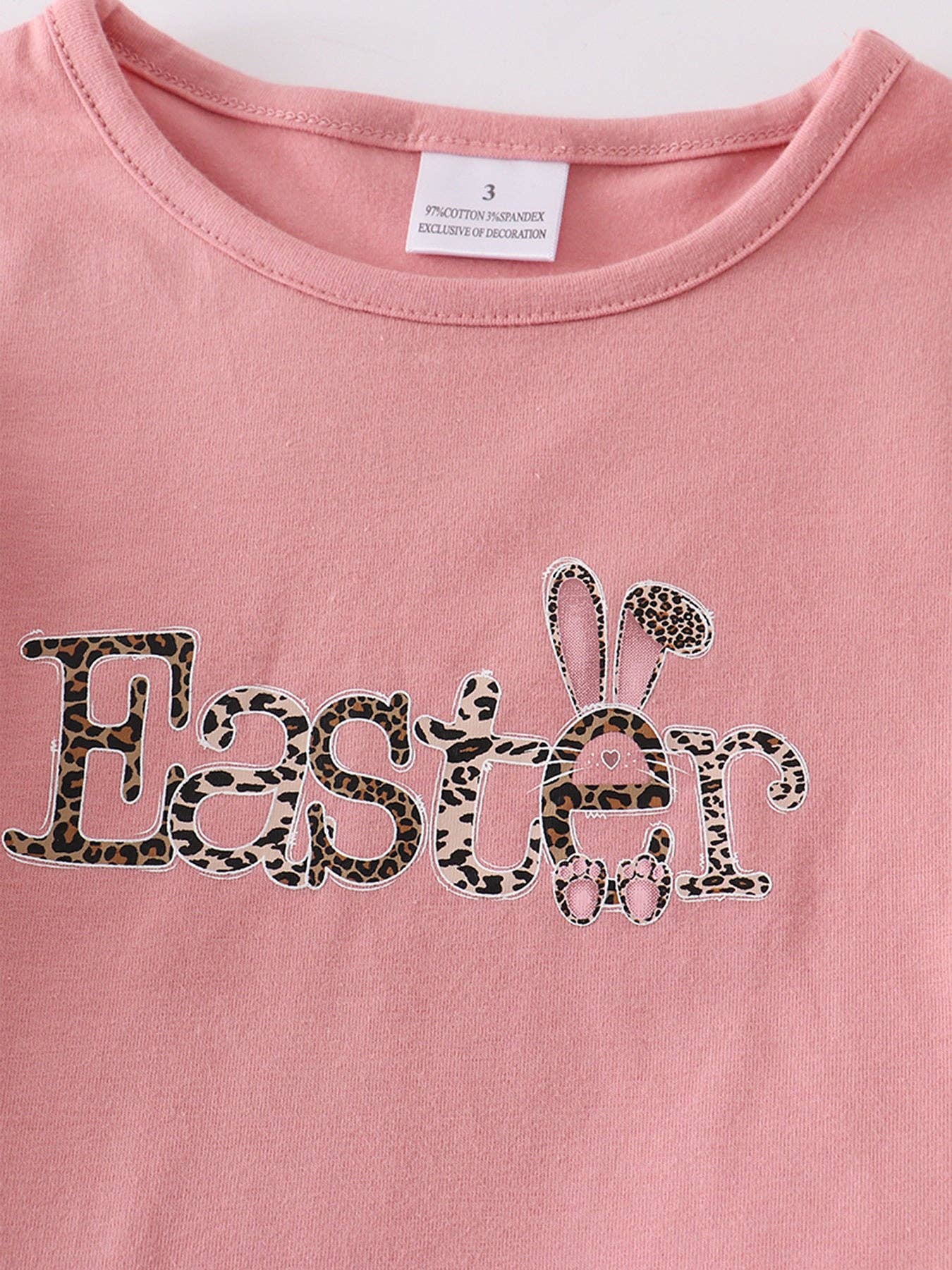 Dirty pink "easter"leopard  skirt set: 2