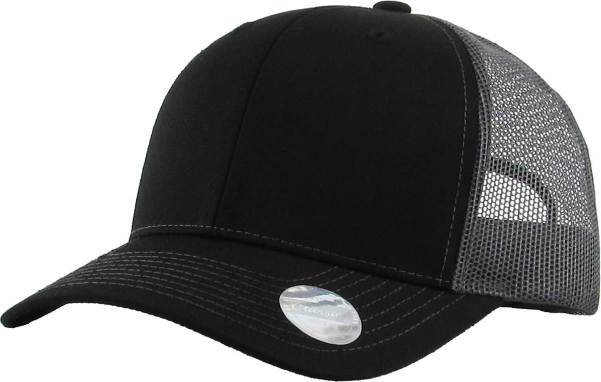 CLASSIC 6 PANEL MESH BACK: DGY-NGRN