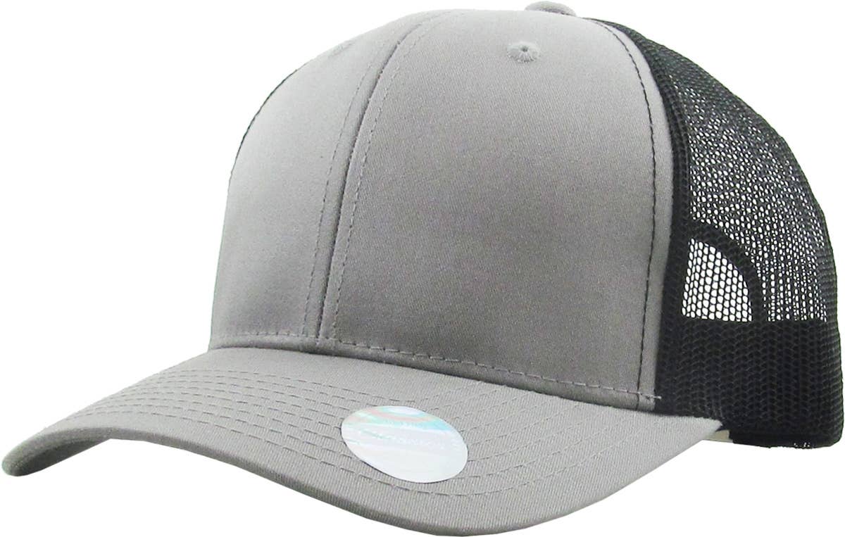 CLASSIC 6 PANEL MESH BACK: LGY-BLK