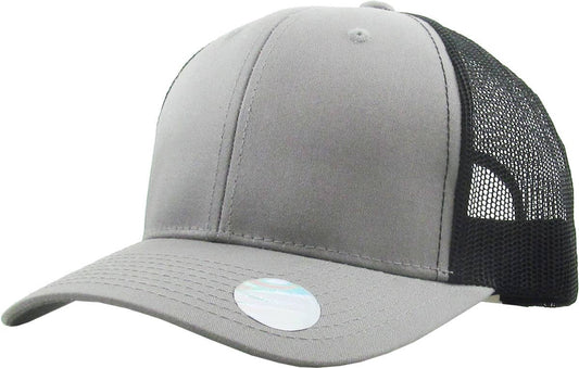CLASSIC 6 PANEL MESH BACK: LGY-BLK