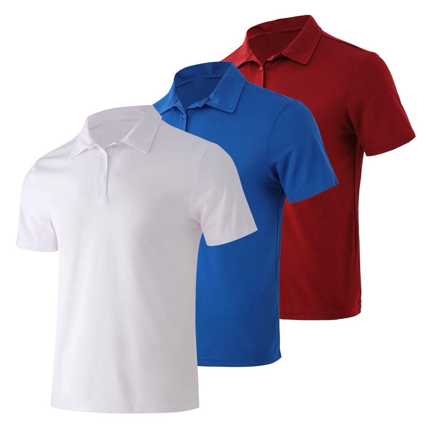 LeeHanTon Men's Solid Polo Shirt: Royal Blue / L