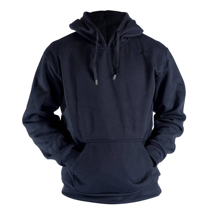 Men's Fleece Lined Pullover Hoodie: Dark Grey / S