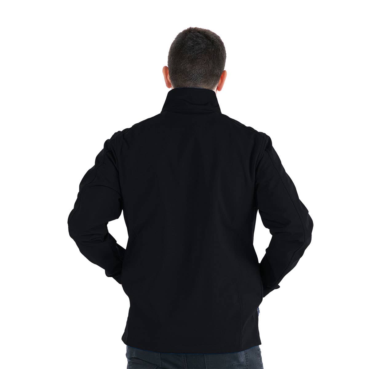 LeeHanTon Men’s Micro Fleece Lined Core Shell Jacket: Black / Large