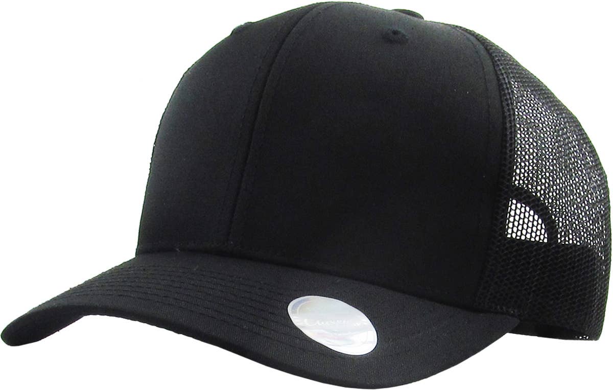 CLASSIC 6 PANEL MESH BACK: LGY-BLK