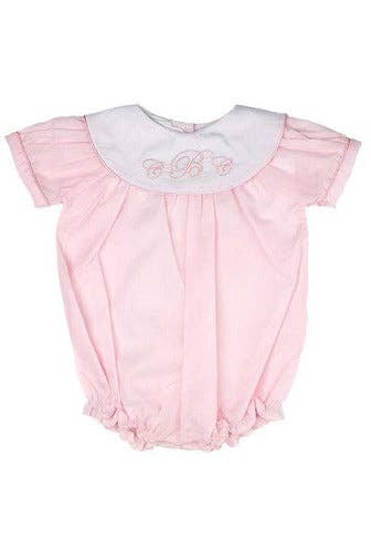 Personalized Baby Girl Classic Monogram Bubble - Pink: 6M