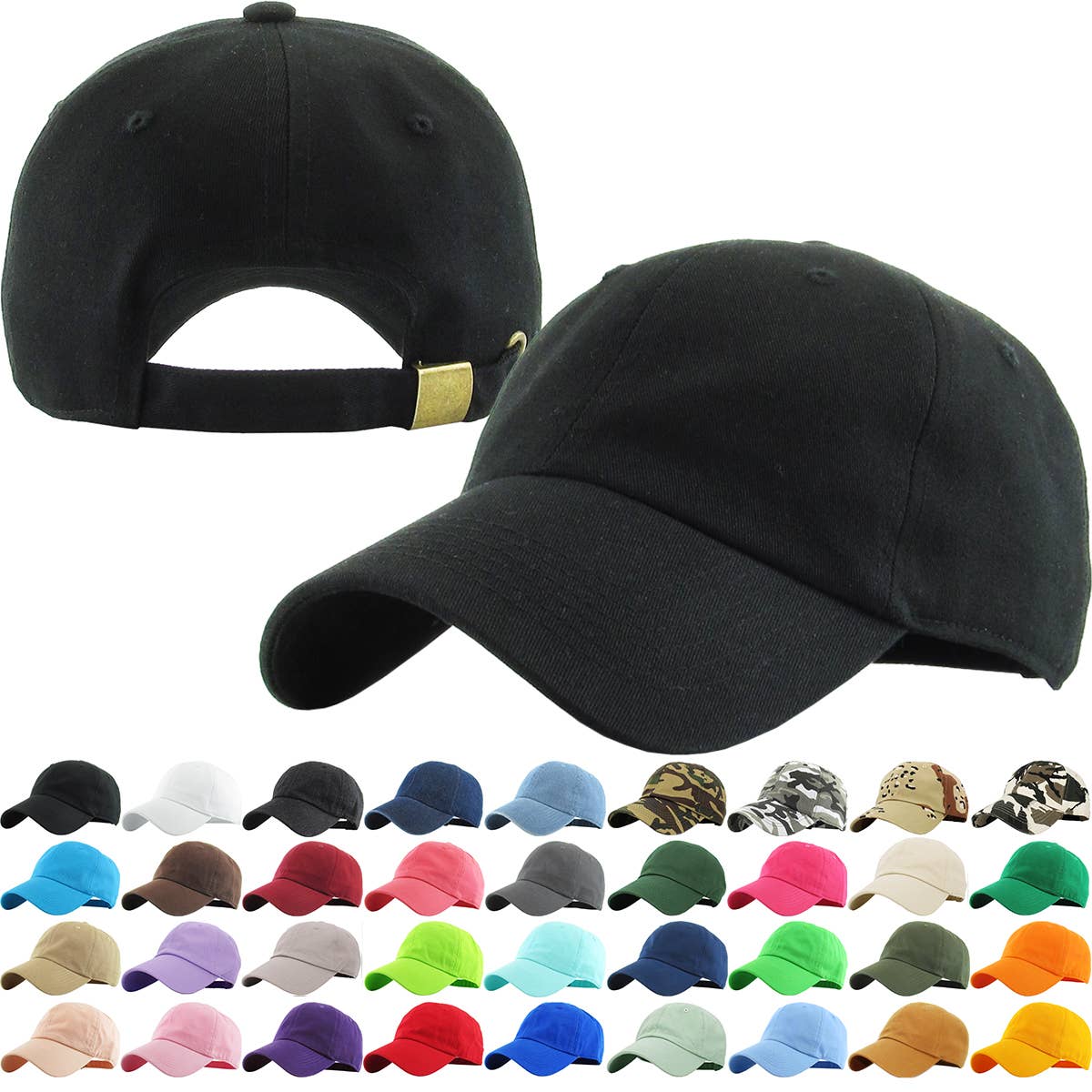 Blank Low Profile Cotton Baseball Cap: Lime