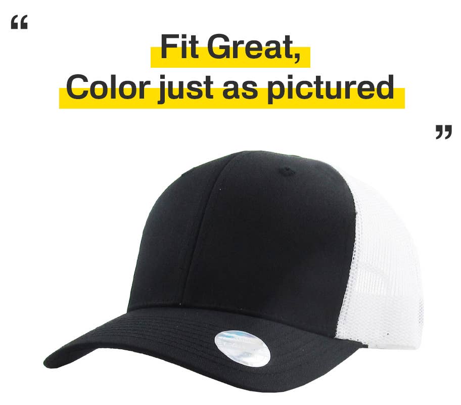 CLASSIC 6 PANEL MESH BACK: LGY-BLK