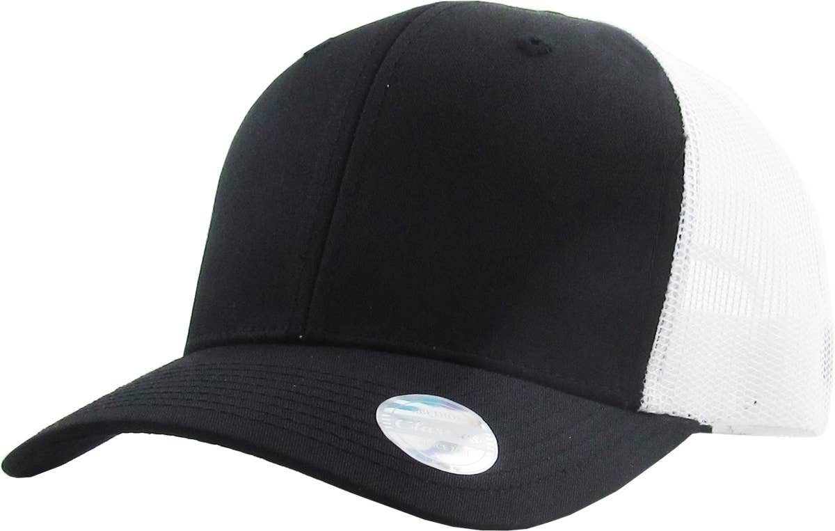CLASSIC 6 PANEL MESH BACK: LGY-BLK